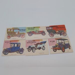 1954 Topps Card Cards Antiques 1900s Thomas, White & VIM Set Of 6